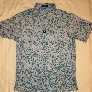 Men's Bad Birdie Golf Polo, Size Large, Short Sleeve, Blue/Mirage Oasis